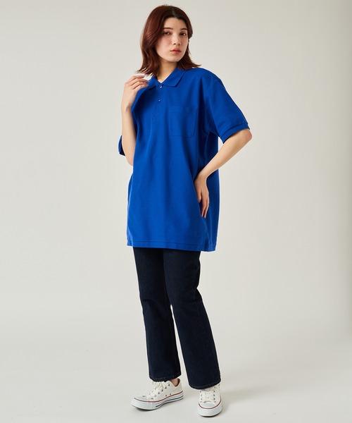 Printstar(プリントスター)の「【Printstar】 5.8オンス ポケット付き T/C 半袖ポロシャツ polo-shirts 鹿の子 UVカット 00100(ポロシャツ・レディース・ロイヤルブルー/ホワイト/ピンク/ネイビー/レッド/ブラック/ターコイズブルー/サックスブルー/オレンジ/イエロー/グレー・LL/M/S/L)」の19枚目の写真