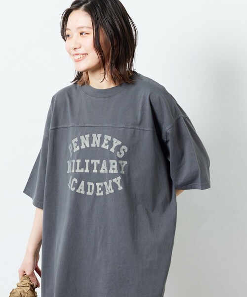 FREAK'S STORE（フリークスストア）の「【限定展開】PENNEYS×FREAK'S STORE/ペニーズ　別注 ピグメント フットボールTシャツ/ロゴT（Tシャツ/カットソー・レディース・ピンク/ブラック/グレー/ベージュ/オフホワイト・ﾌﾘ-）」の3枚目の写真