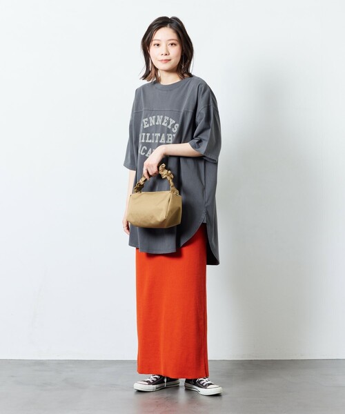 FREAK'S STORE（フリークスストア）の「【限定展開】PENNEYS×FREAK'S STORE/ペニーズ　別注 ピグメント フットボールTシャツ/ロゴT（Tシャツ/カットソー・レディース・ピンク/ブラック/グレー/ベージュ/オフホワイト・ﾌﾘ-）」の12枚目の写真