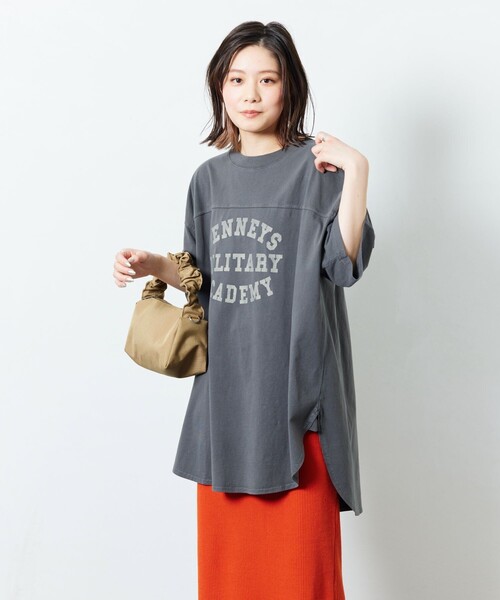 FREAK'S STORE（フリークスストア）の「【限定展開】PENNEYS×FREAK'S STORE/ペニーズ　別注 ピグメント フットボールTシャツ/ロゴT（Tシャツ/カットソー・レディース・ピンク/ブラック/グレー/ベージュ/オフホワイト・ﾌﾘ-）」の15枚目の写真