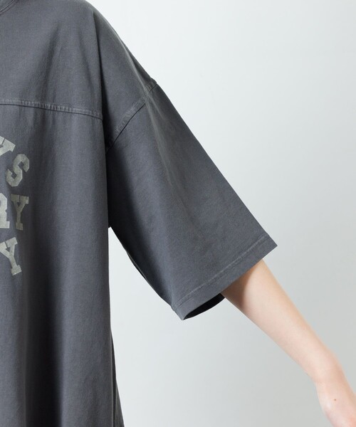 FREAK'S STORE（フリークスストア）の「【限定展開】PENNEYS×FREAK'S STORE/ペニーズ　別注 ピグメント フットボールTシャツ/ロゴT（Tシャツ/カットソー・レディース・ピンク/ブラック/グレー/ベージュ/オフホワイト・ﾌﾘ-）」の22枚目の写真