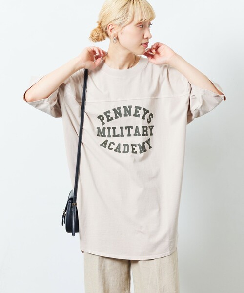 FREAK'S STORE（フリークスストア）の「【限定展開】PENNEYS×FREAK'S STORE/ペニーズ　別注 ピグメント フットボールTシャツ/ロゴT（Tシャツ/カットソー・レディース・ピンク/ブラック/グレー/ベージュ/オフホワイト・ﾌﾘ-）」の5枚目の写真
