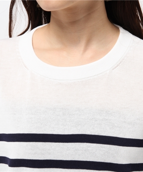SHIPS for women（シップスフォーウィメン）の「★★ボーダー ドルマンショートスリーブ（ニット/セーター・レディース・レッド/ブルー/ネイビー・ONE SIZE）」の14枚目の写真