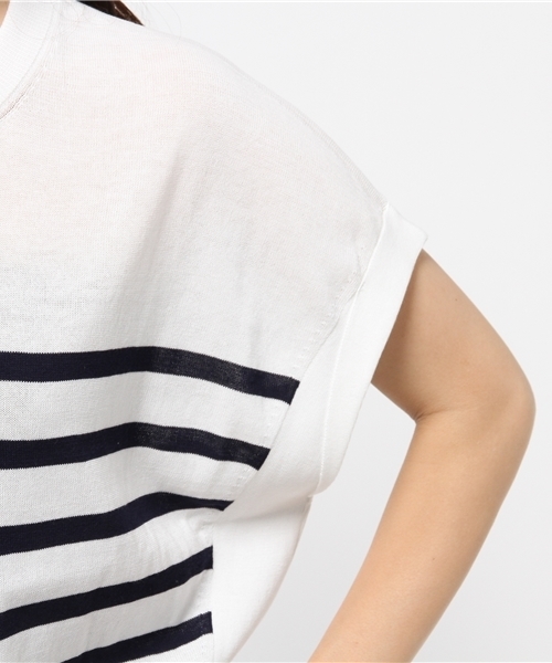 SHIPS for women（シップスフォーウィメン）の「★★ボーダー ドルマンショートスリーブ（ニット/セーター・レディース・レッド/ブルー/ネイビー・ONE SIZE）」の15枚目の写真