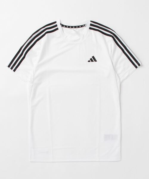 adidas(アディダス)の「アディダス adidas トレイン エッセンシャルズ スリーストライプス トレーニング半袖Tシャツ(Tシャツ/カットソー・メンズ・ブラック/ホワイト/ダークブルー・L/3L/M/LL/S)」の2枚目の写真