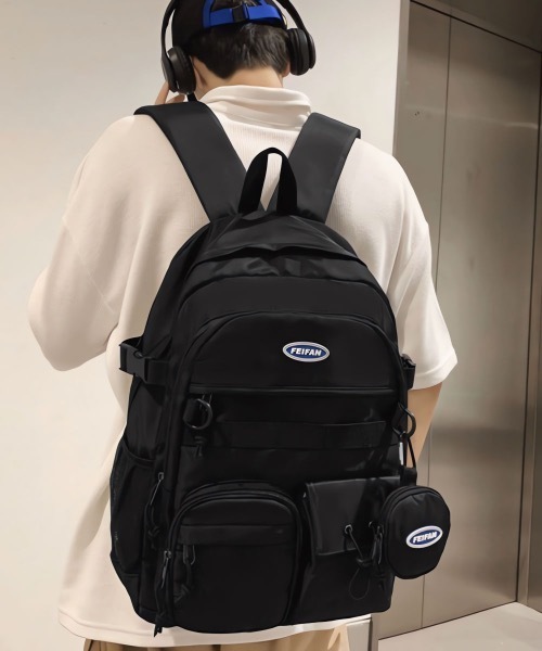 mushwear(マッシュウェア)の「FEIFANリュック(バックパック/リュック・メンズ・ブルー/ブラック/ホワイト/グリーン・FREE)」の1枚目の写真