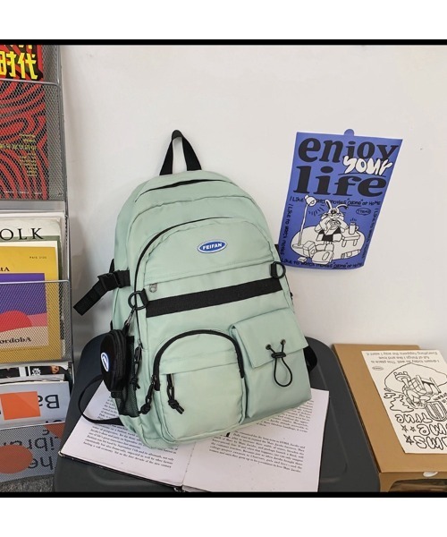 mushwear(マッシュウェア)の「FEIFANリュック(バックパック/リュック・メンズ・ブルー/ブラック/ホワイト/グリーン・FREE)」の7枚目の写真