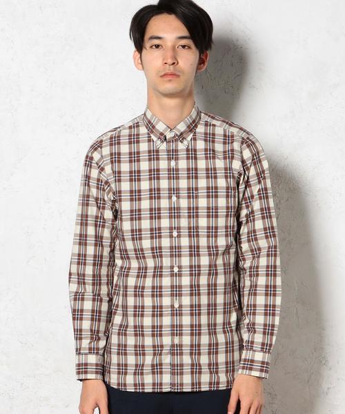 green label relaxing（グリーンレーベルリラクシング）の「STDM GLR PPLN シャツ◆（シャツ/ブラウス・メンズ・ブラウン/レッド/ケリー・LARGE/MEDIUM/SMALL/X-LARGE）」の9枚目の写真