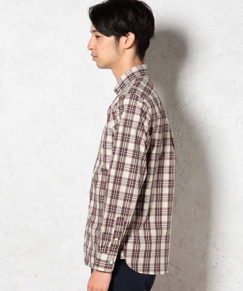 green label relaxing（グリーンレーベルリラクシング）の「STDM GLR PPLN シャツ◆（シャツ/ブラウス・メンズ・ブラウン/レッド/ケリー・LARGE/MEDIUM/SMALL/X-LARGE）」の10枚目の写真