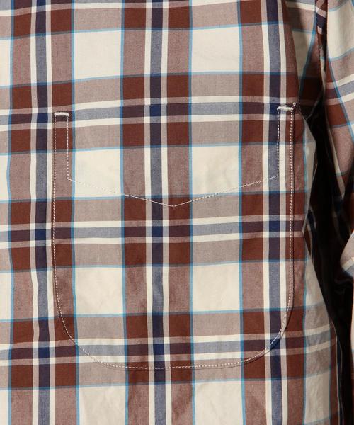 green label relaxing（グリーンレーベルリラクシング）の「STDM GLR PPLN シャツ◆（シャツ/ブラウス・メンズ・ブラウン/レッド/ケリー・LARGE/MEDIUM/SMALL/X-LARGE）」の14枚目の写真