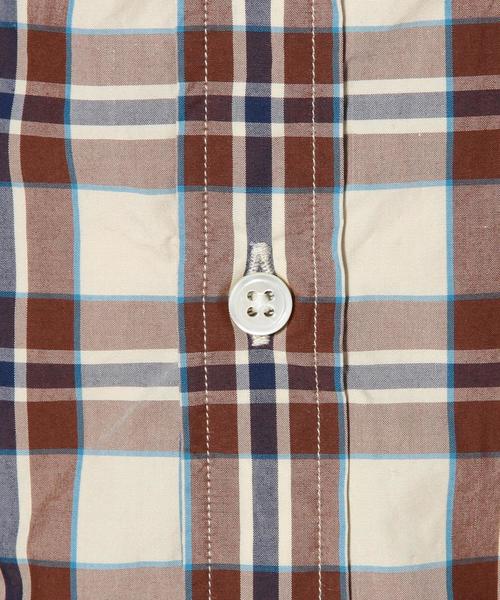 green label relaxing（グリーンレーベルリラクシング）の「STDM GLR PPLN シャツ◆（シャツ/ブラウス・メンズ・ブラウン/レッド/ケリー・LARGE/MEDIUM/SMALL/X-LARGE）」の4枚目の写真