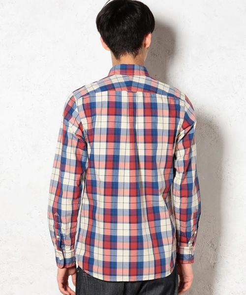 green label relaxing（グリーンレーベルリラクシング）の「STDM GLR PPLN シャツ◆（シャツ/ブラウス・メンズ・ブラウン/レッド/ケリー・LARGE/MEDIUM/SMALL/X-LARGE）」の5枚目の写真