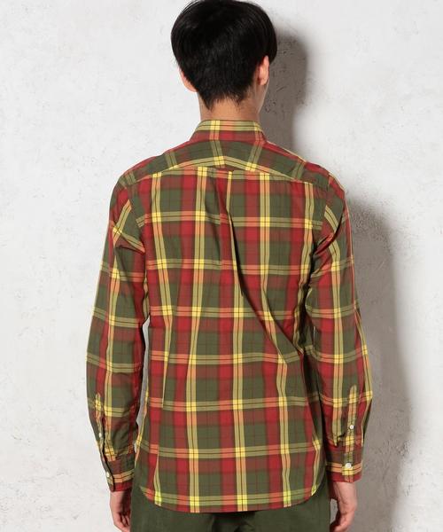 green label relaxing（グリーンレーベルリラクシング）の「STDM GLR PPLN シャツ◆（シャツ/ブラウス・メンズ・ブラウン/レッド/ケリー・LARGE/MEDIUM/SMALL/X-LARGE）」の7枚目の写真