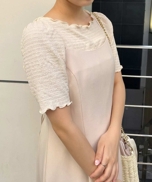 one after another NICE CLAUP（ワンアフターアナザーナイスクラップ）の「カットジャガードTee（Tシャツ/カットソー・レディース・ホワイト系その他/ホワイト/ブラック/アイボリー・FREE）」の15枚目の写真