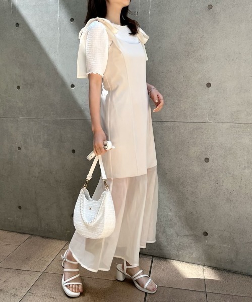 one after another NICE CLAUP（ワンアフターアナザーナイスクラップ）の「カットジャガードTee（Tシャツ/カットソー・レディース・ホワイト系その他/ホワイト/ブラック/アイボリー・FREE）」の19枚目の写真