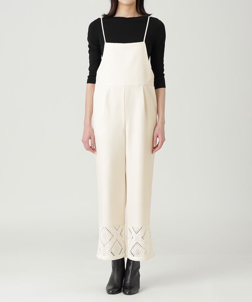 LOVELESS（ラブレス）の「キャミサロペット（サロペット/オーバーオール・レディース・ブラック/オフホワイト・36）」の3枚目の写真