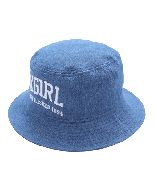 X-girl Stages（エックスガールステージス）の「XGIRL BUCKET HAT（ハット・キッズ・ブラック/ピンク/インディゴブルー・SMALL/X-SMALL/MEDIUM）」の6枚目の写真