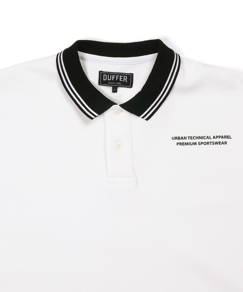 The DUFFER of ST.GEORGE（ザダファーオブセントジョージ）の「〔BLACK LABEL〕"A-PACK" LOOSE POLO ：モノトーン オーバーサイズ ポロシャツ（ポロシャツ・メンズ・ホワイト/ブラック・LARGE/MEDIUM）」の8枚目の写真