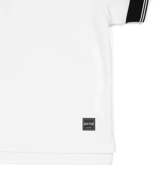 The DUFFER of ST.GEORGE（ザダファーオブセントジョージ）の「〔BLACK LABEL〕"A-PACK" LOOSE POLO ：モノトーン オーバーサイズ ポロシャツ（ポロシャツ・メンズ・ホワイト/ブラック・LARGE/MEDIUM）」の4枚目の写真