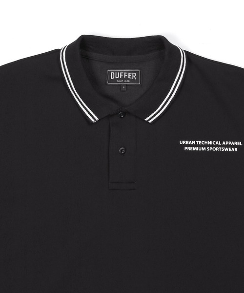 The DUFFER of ST.GEORGE（ザダファーオブセントジョージ）の「〔BLACK LABEL〕"A-PACK" LOOSE POLO ：モノトーン オーバーサイズ ポロシャツ（ポロシャツ・メンズ・ホワイト/ブラック・LARGE/MEDIUM）」の16枚目の写真