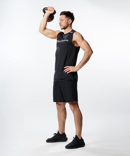 UNDER ARMOUR（アンダーアーマー）の「UAアイソチル スリーブレスTシャツ 〈グラフィック〉（トレーニング/メンズ）（タンクトップ・メンズ・ブラック・S/XL/L/XXL/M/3XL）」の2枚目の写真