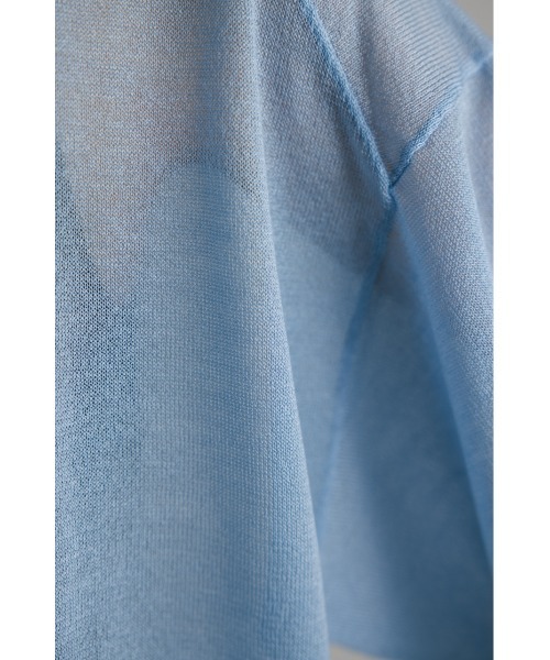 STYLEMIXER（スタイルミキサー）の「シアーニットルーズT（Tシャツ/カットソー・レディース・オレンジ/ブラック/サックスブルー/ホワイト・FREE）」の14枚目の写真