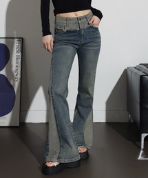 FOLLOWIN | リメイクライクウォッシングブーツカットデニムパンツ(デニムパンツ)