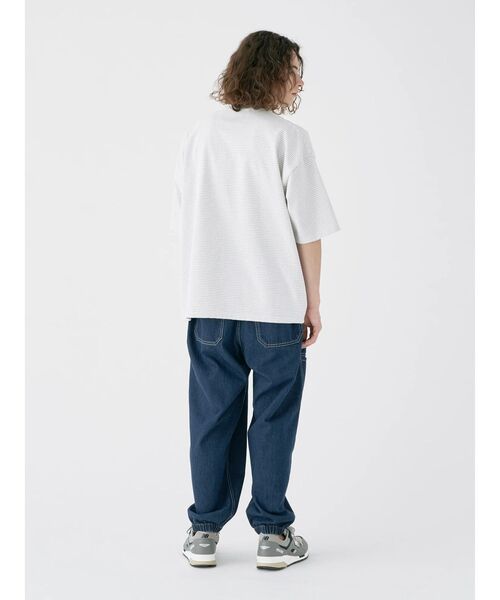 CRAFT STANDARD BOUTIQUE(クラフトスタンダードブティック)の「リサイクル20/2ボーダー天竺ロゴ刺繍S/STEE(Tシャツ/カットソー・メンズ・オリーブ/ブラック/オフホワイト・M/L/XL)」の19枚目の写真