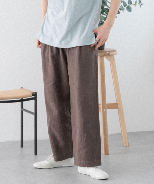 FORK&SPOON（フォークアンドスプーン）の「FORK&SPOON　コットンリネンテクスチャーパンツ（その他パンツ・レディース・ホワイト/ブラック/ブラウン・2/1）」の11枚目の写真