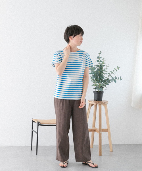 FORK&SPOON（フォークアンドスプーン）の「FORK&SPOON　コットンリネンテクスチャーパンツ（その他パンツ・レディース・ホワイト/ブラック/ブラウン・2/1）」の14枚目の写真
