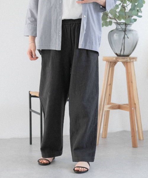 FORK&SPOON（フォークアンドスプーン）の「FORK&SPOON　コットンリネンテクスチャーパンツ（その他パンツ・レディース・ホワイト/ブラック/ブラウン・2/1）」の19枚目の写真