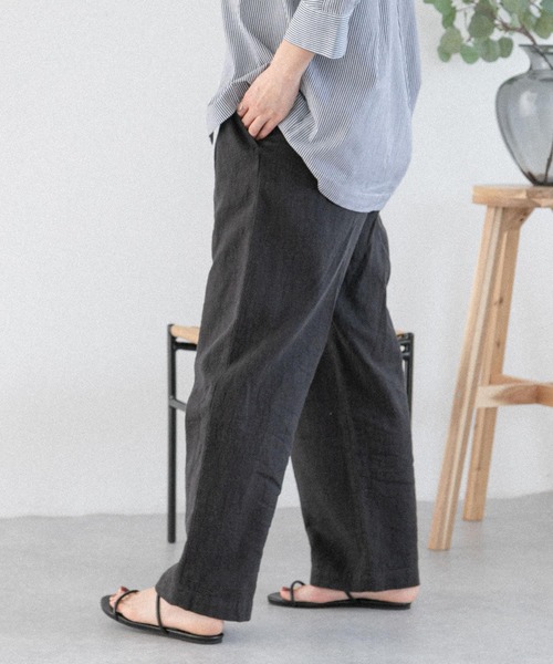 FORK&SPOON（フォークアンドスプーン）の「FORK&SPOON　コットンリネンテクスチャーパンツ（その他パンツ・レディース・ホワイト/ブラック/ブラウン・2/1）」の20枚目の写真