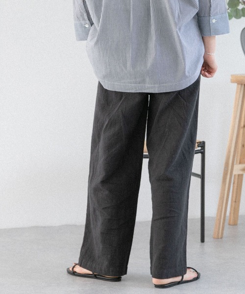 FORK&SPOON（フォークアンドスプーン）の「FORK&SPOON　コットンリネンテクスチャーパンツ（その他パンツ・レディース・ホワイト/ブラック/ブラウン・2/1）」の21枚目の写真