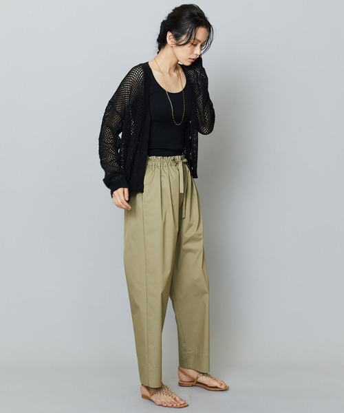 1er Arrondissement(プルミエアロンディスモン)の「コットンポリテーパードパンツ(その他パンツ・レディース・ブラック/カーキ・36/38)」の6枚目の写真