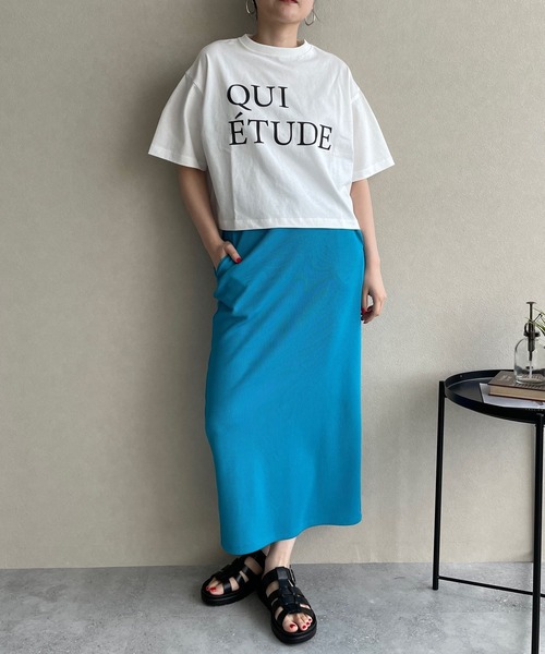 LOWRYS FARM（ローリーズファーム）の「ショートロゴＴシャツＳＳ　904396（Tシャツ/カットソー・レディース・イエロー/ホワイト/オフホワイト/グレー/その他1/ブルー系その他/ホワイト×グレー・FREE）」の19枚目の写真