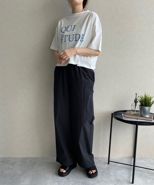 LOWRYS FARM（ローリーズファーム）の「ショートロゴＴシャツＳＳ　904396（Tシャツ/カットソー・レディース・イエロー/ホワイト/オフホワイト/グレー/その他1/ブルー系その他/ホワイト×グレー・FREE）」の8枚目の写真