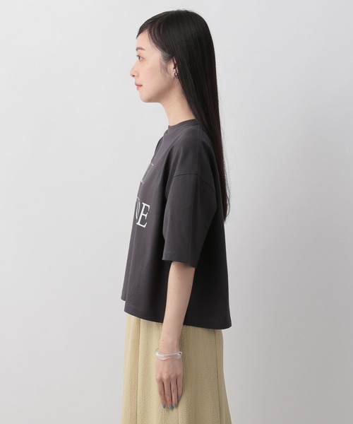 LOWRYS FARM（ローリーズファーム）の「ショートロゴＴシャツＳＳ　904396（Tシャツ/カットソー・レディース・イエロー/ホワイト/オフホワイト/グレー/その他1/ブルー系その他/ホワイト×グレー・FREE）」の16枚目の写真