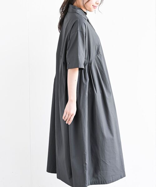 rps(アールピーエス)の「オープンカラーシャツワンピース(シャツワンピース・レディース・カーキ/ダークグリーン/チャコールグレー・フリー)」の11枚目の写真