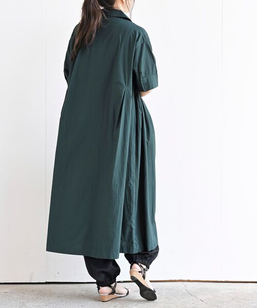 rps(アールピーエス)の「オープンカラーシャツワンピース(シャツワンピース・レディース・カーキ/ダークグリーン/チャコールグレー・フリー)」の15枚目の写真