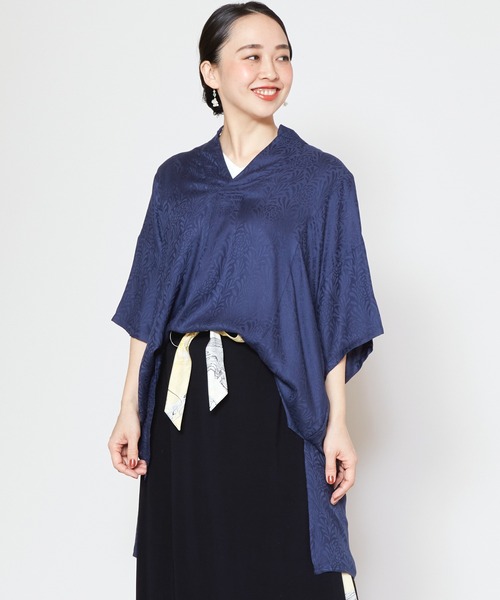 カヤ(カヤ)の「【カヤ】菊薫る長丈トップス(その他トップス・レディース・グレー/スミクロ/ネイビー/グリーン/レッド・FREE)」の4枚目の写真