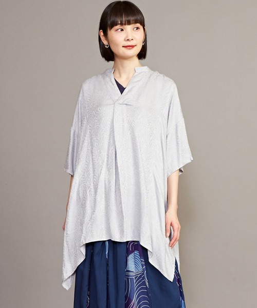 カヤ(カヤ)の「【カヤ】菊薫る長丈トップス(その他トップス・レディース・グレー/スミクロ/ネイビー/グリーン/レッド・FREE)」の3枚目の写真