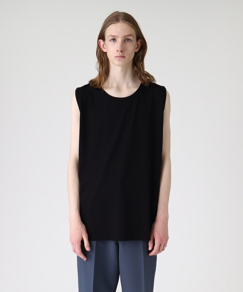 tk.TAKEO KIKUCHI(ティーケータケオキクチ)の「◆ロングタンクトップ(タンクトップ・メンズ・ブラック/ホワイト・02/03)」の2枚目の写真