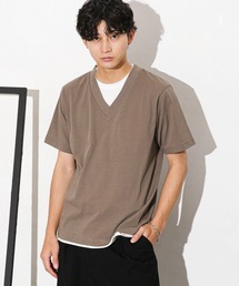 NANO universe（ナノユニバース）の「LB.03/フェイクレイヤードVネックTシャツ（Tシャツ/カットソー・メンズ）」