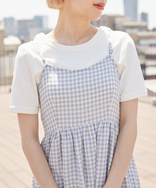 w closet(ダブルクローゼット)の「【カップ付き】アソートクルーネックプルオーバー(Tシャツ/カットソー・レディース・ブラック/ホワイト×ブラック/イエロー系その他/ブラウン系その他/オフホワイト・FREE)」の13枚目の写真