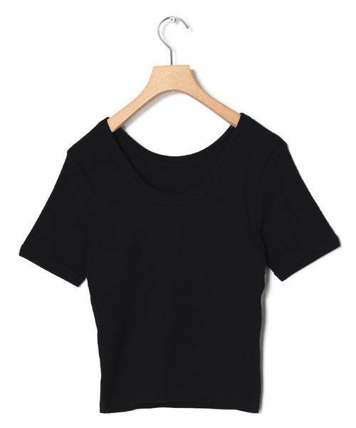 w closet(ダブルクローゼット)の「【カップ付き】アソートクルーネックプルオーバー(Tシャツ/カットソー・レディース・ブラック/ホワイト×ブラック/イエロー系その他/ブラウン系その他/オフホワイト・FREE)」の9枚目の写真
