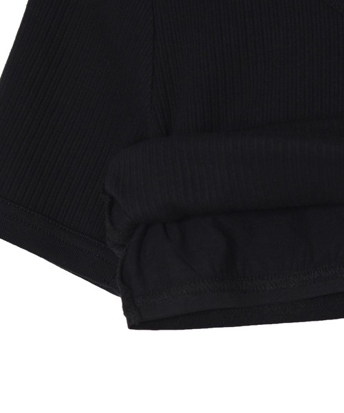 w closet(ダブルクローゼット)の「【カップ付き】アソートクルーネックプルオーバー(Tシャツ/カットソー・レディース・ブラック/ホワイト×ブラック/イエロー系その他/ブラウン系その他/オフホワイト・FREE)」の7枚目の写真