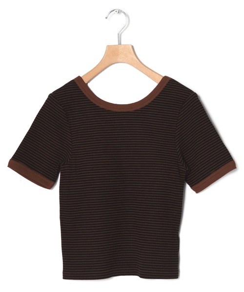 w closet(ダブルクローゼット)の「【カップ付き】アソートクルーネックプルオーバー(Tシャツ/カットソー・レディース・ブラック/ホワイト×ブラック/イエロー系その他/ブラウン系その他/オフホワイト・FREE)」の22枚目の写真