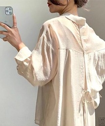 ｔｏｌｅｎｅ（トレネ）の「バックリボンシースルーシャツ シアーシャツ（シャツ/ブラウス）」