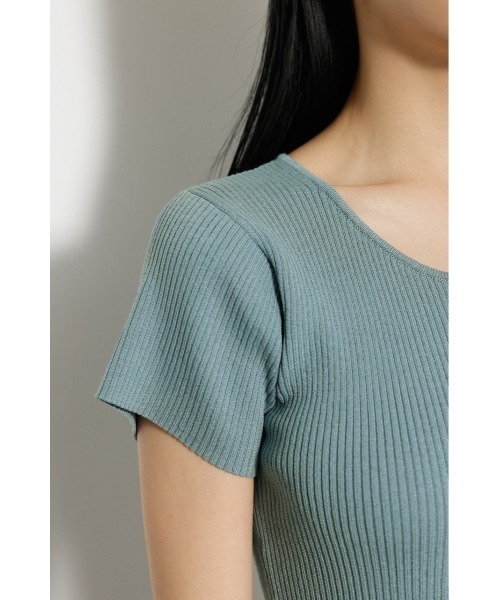 LAGUA GEM(ラグアジェム)の「HEM SLIT RIB ニット(ニット/セーター・レディース・レッド/ライトブルー/ブラック・FREE)」の6枚目の写真