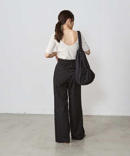 Shelly island（シェリーアイランド）の「ドロストショルダーバッグ（ショルダーバッグ・レディース・ブラック/ホワイト・FREE）」の15枚目の写真